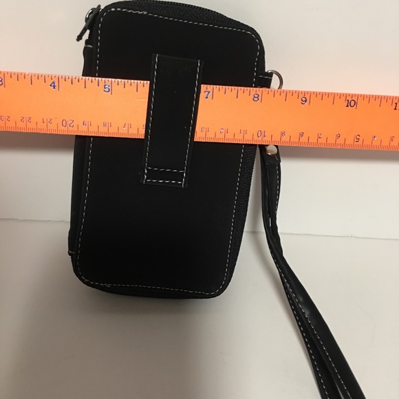 WALLET/PHONE CASE. BLACK. ATTACHED TO BELT - Picture 4 of 5